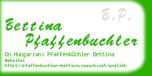 bettina pfaffenbuchler business card