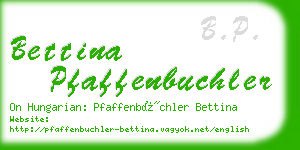 bettina pfaffenbuchler business card